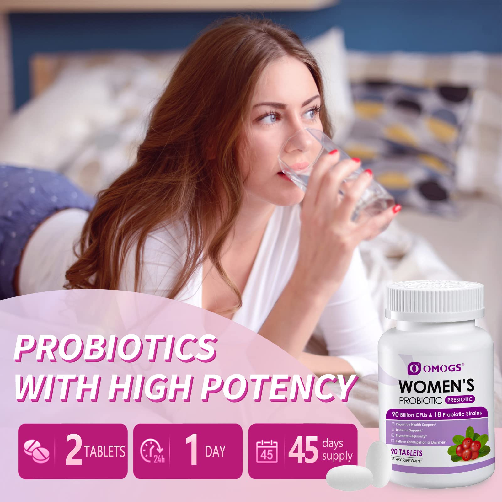 90-tablet bottle communicates gluten-free, dairy-free, soy-free formulation.