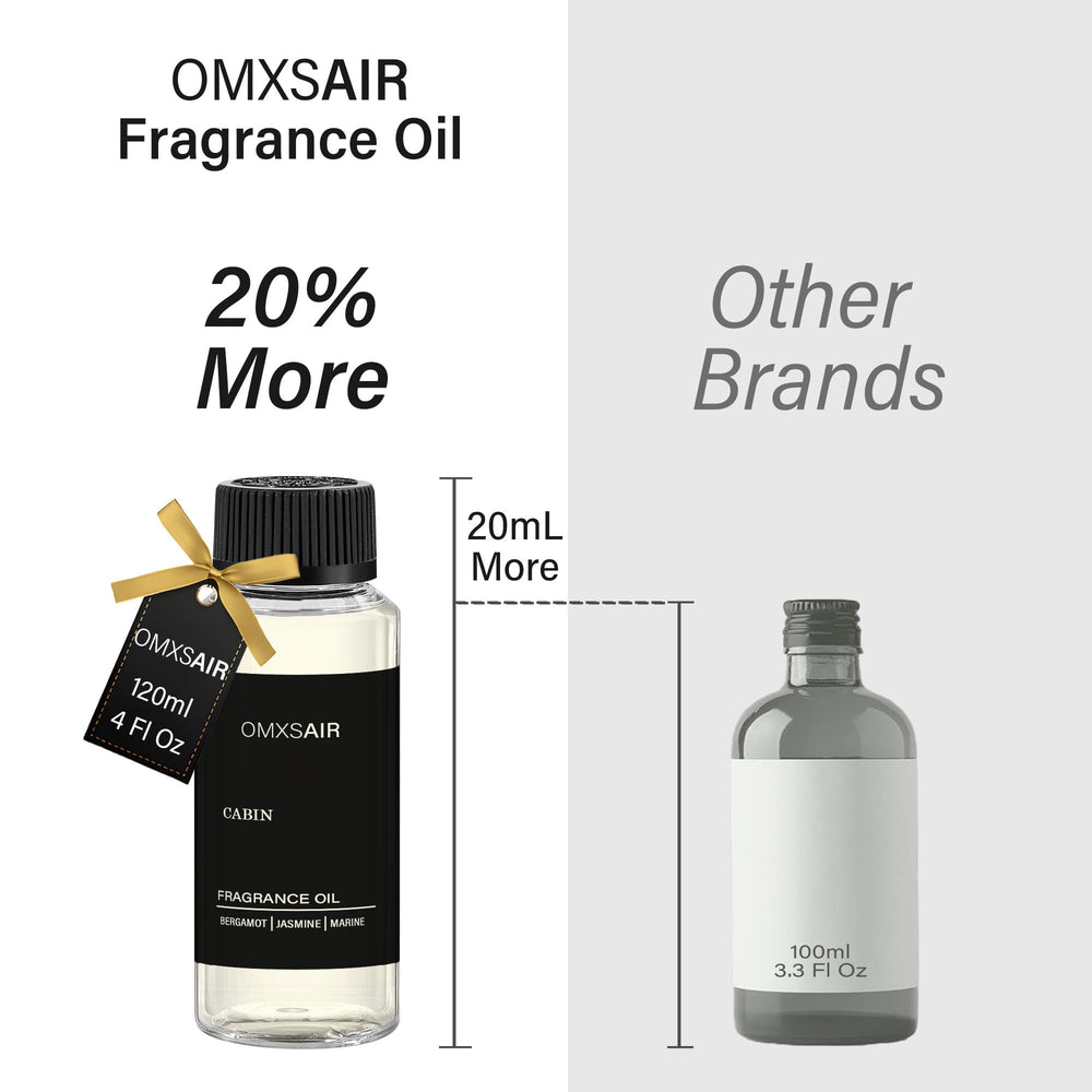 omxsair diffuser-oil-bottle-closeup shows premium formula for lasting fragrance
