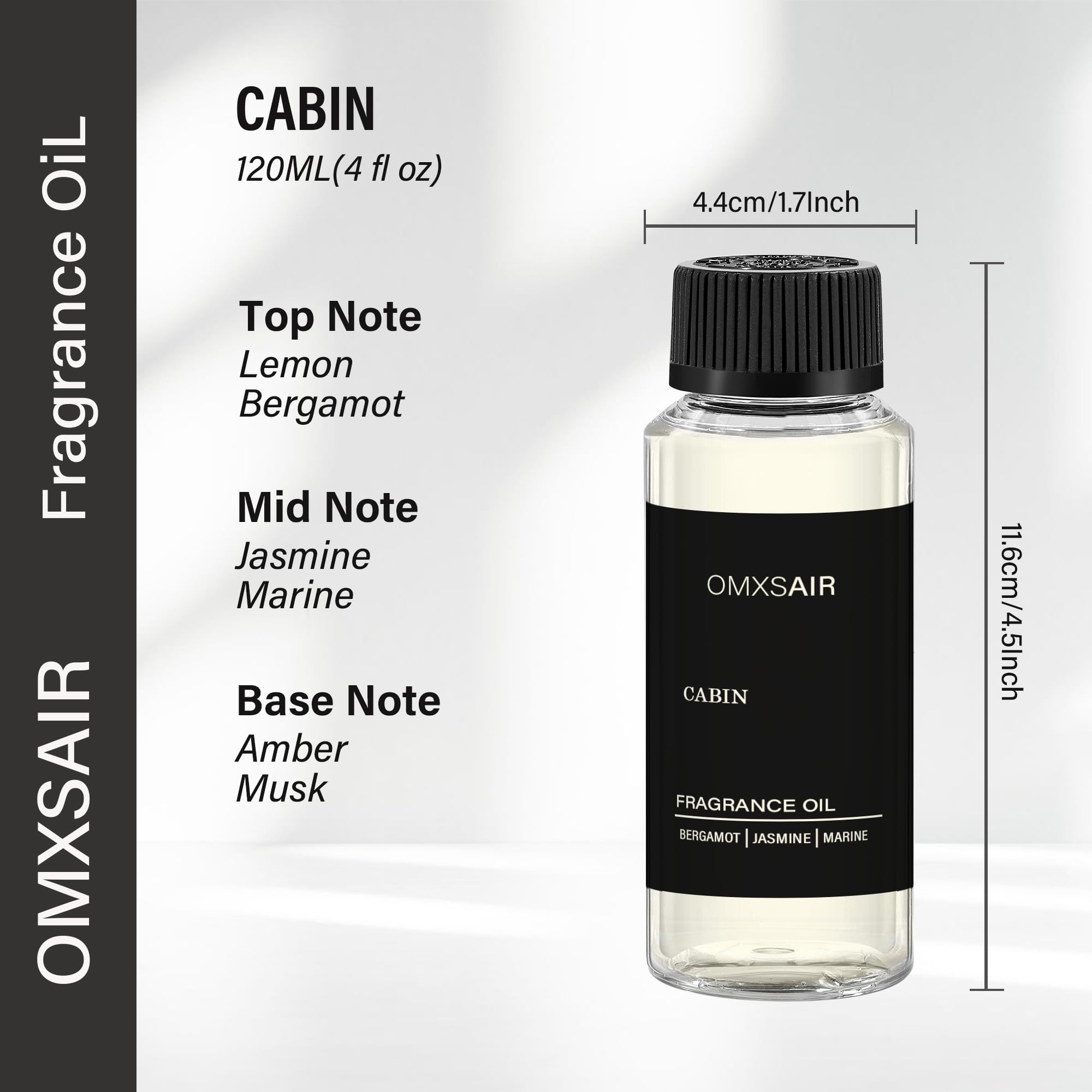 omxsair jasmine-bergamot-marine-notes close-up highlights premium essential oils for refined scent
