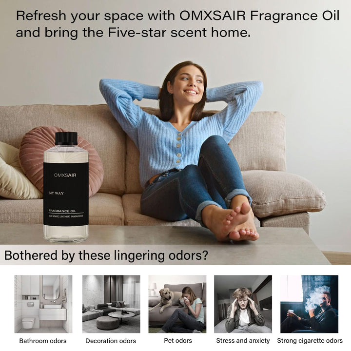omxsair My Way packaging showcasing premium essential oils for at-home aromatherapy