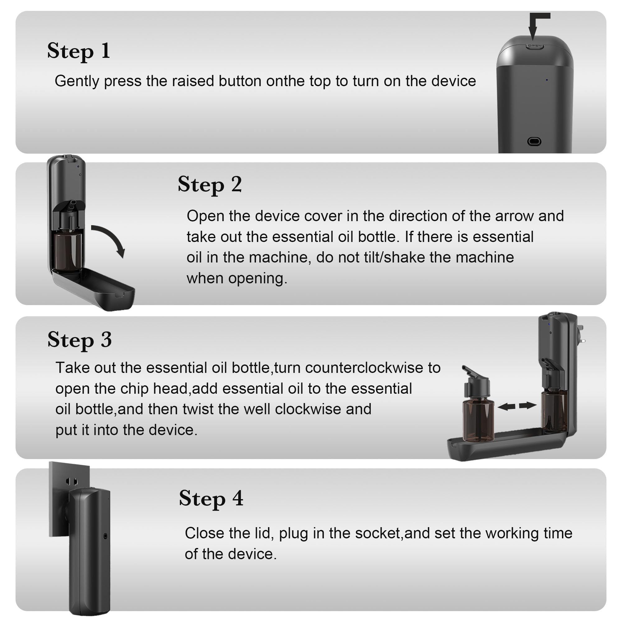 omxsair silent diffusion for ultra-quiet ambient scent around home or office
