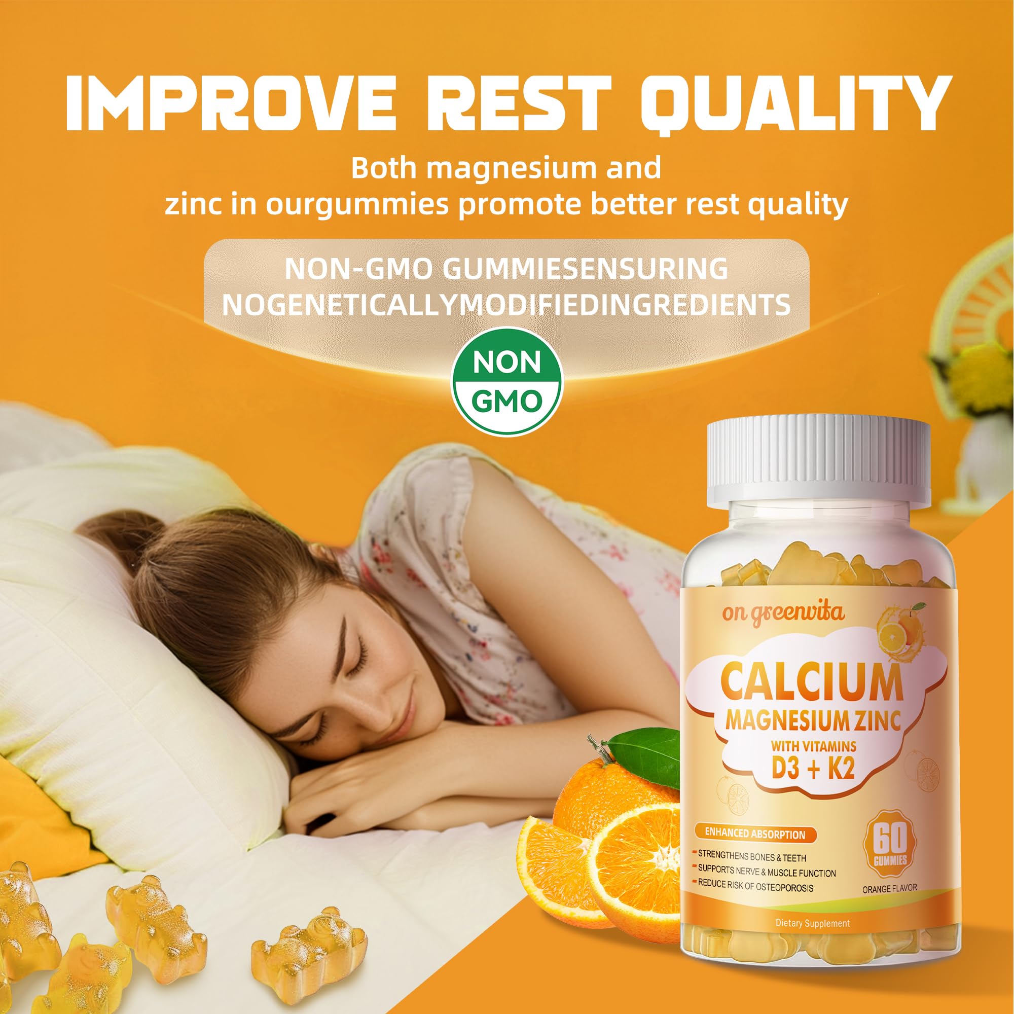 On Greenvita sugar-free gluten-free gummies offer guilt-free daily intake