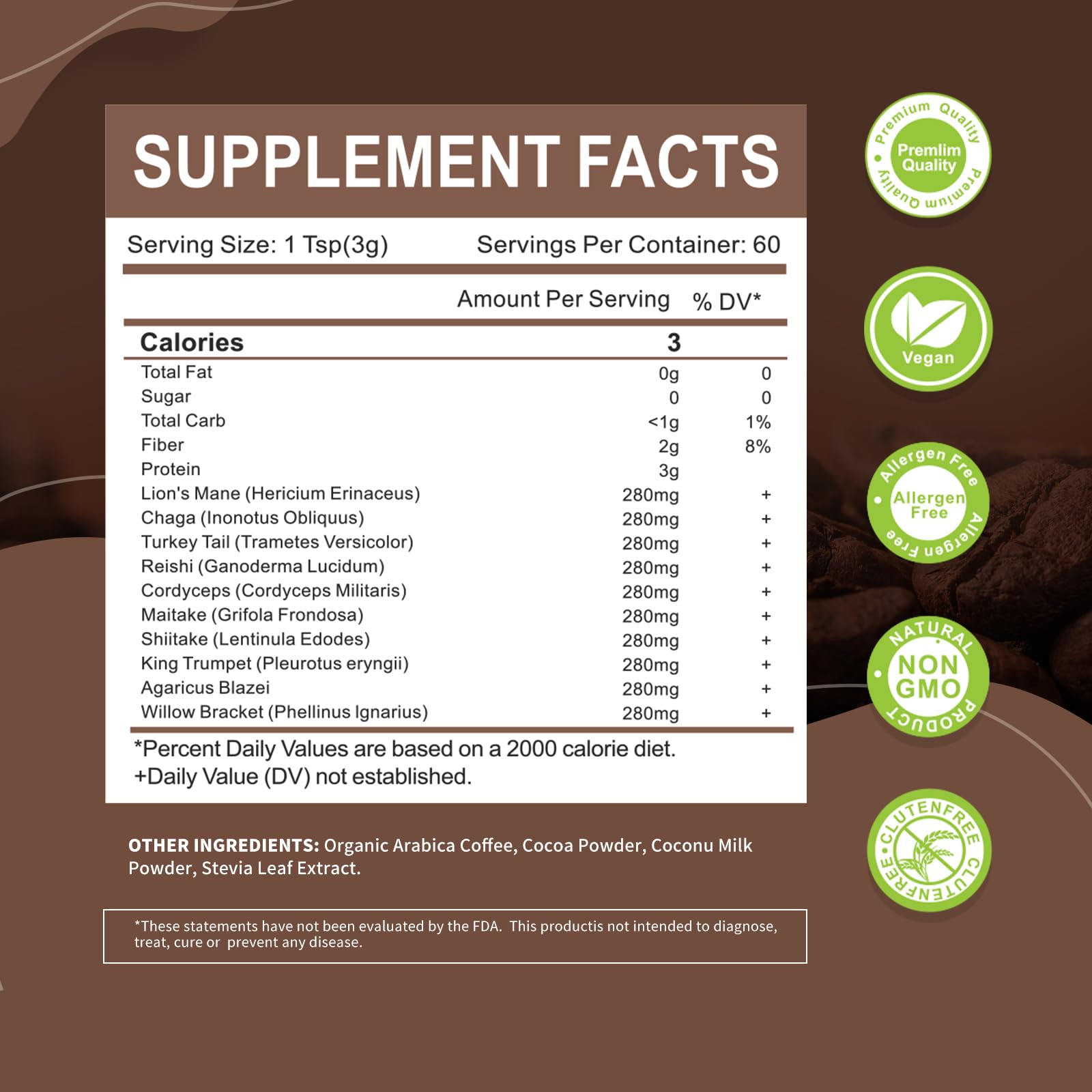 On Greenvita Lions Mane powder scoop highlighting focus potential
