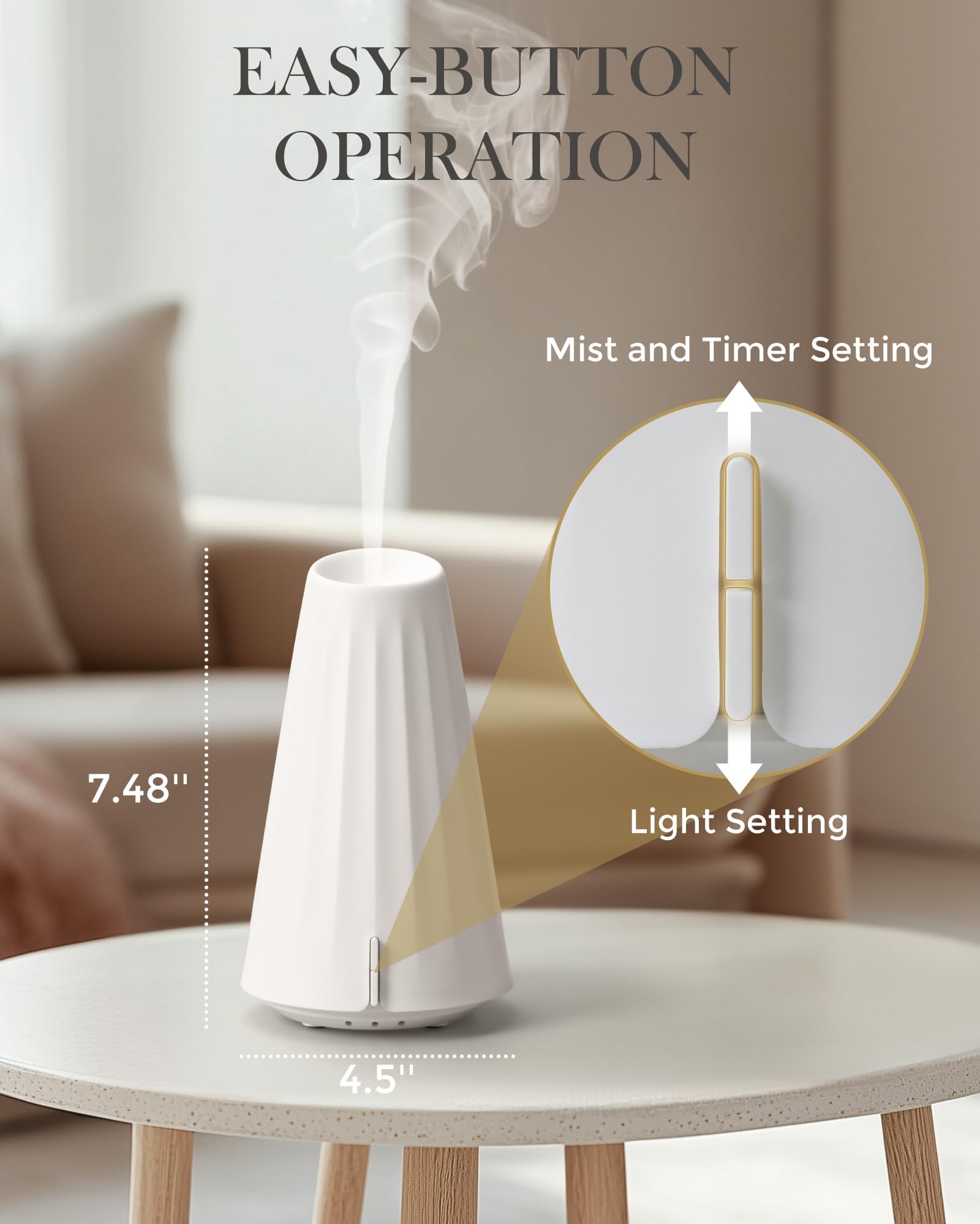 Onaboviva diffuser with three timer settings for flexible use.