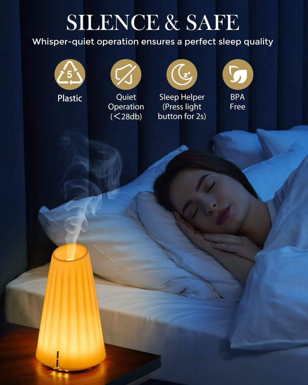 Onaboviva diffuser emits evenly dispersed mist for a balanced aroma.