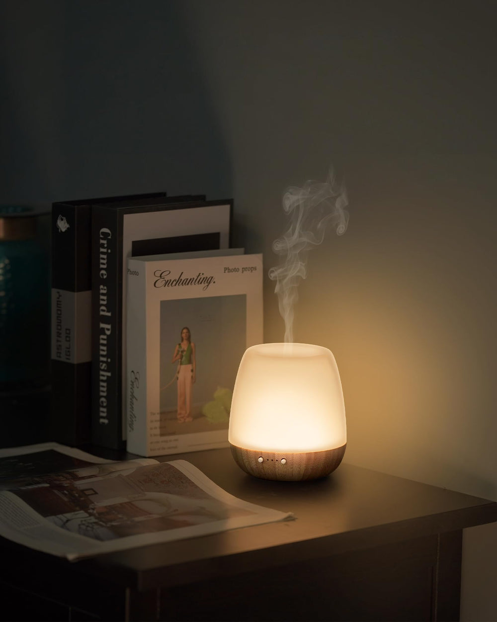 Onaboviva diffuser package includes power adapter and manual for easy setup.