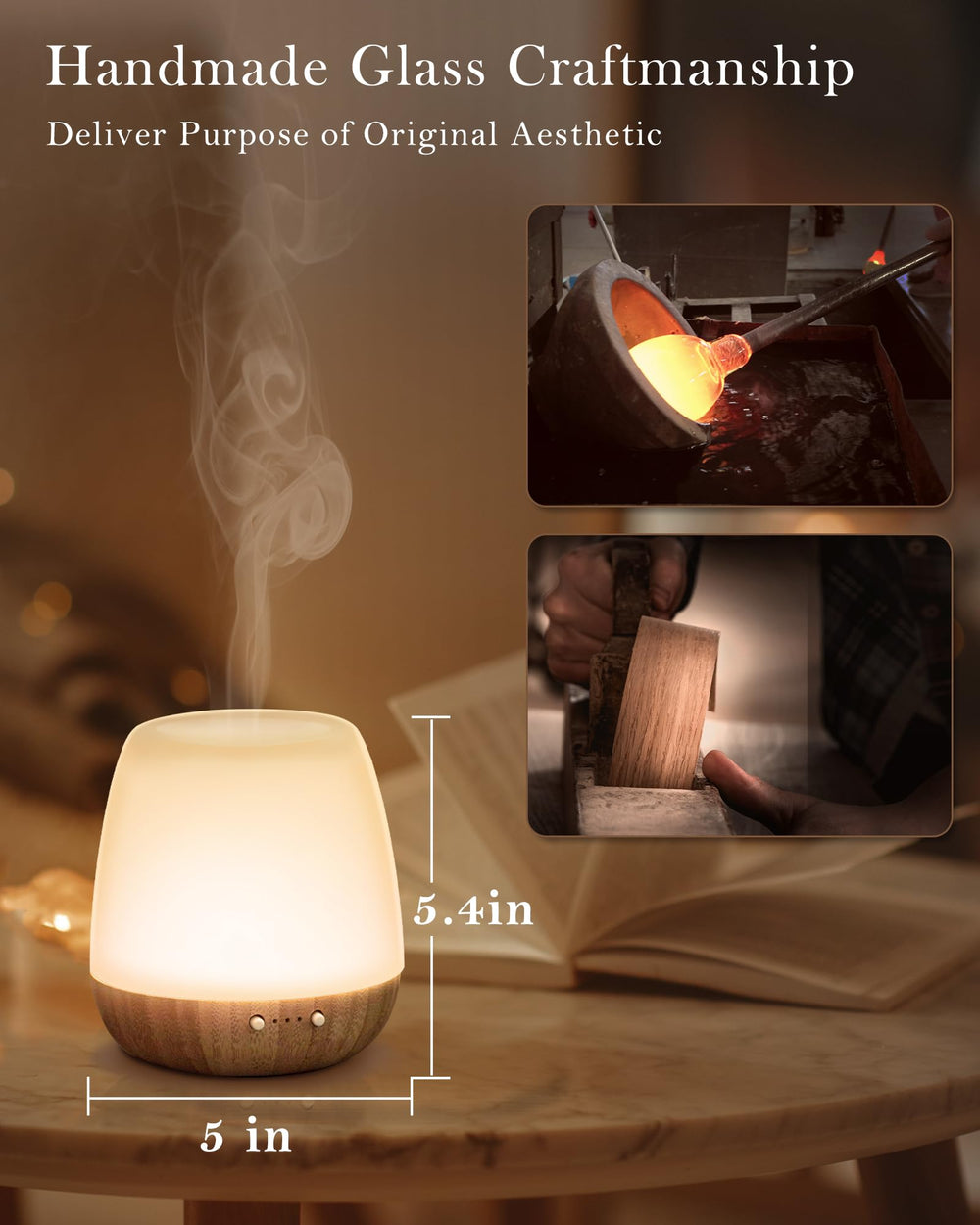 Onaboviva ultra-quiet diffuser delivers peaceful nights with soft glow.