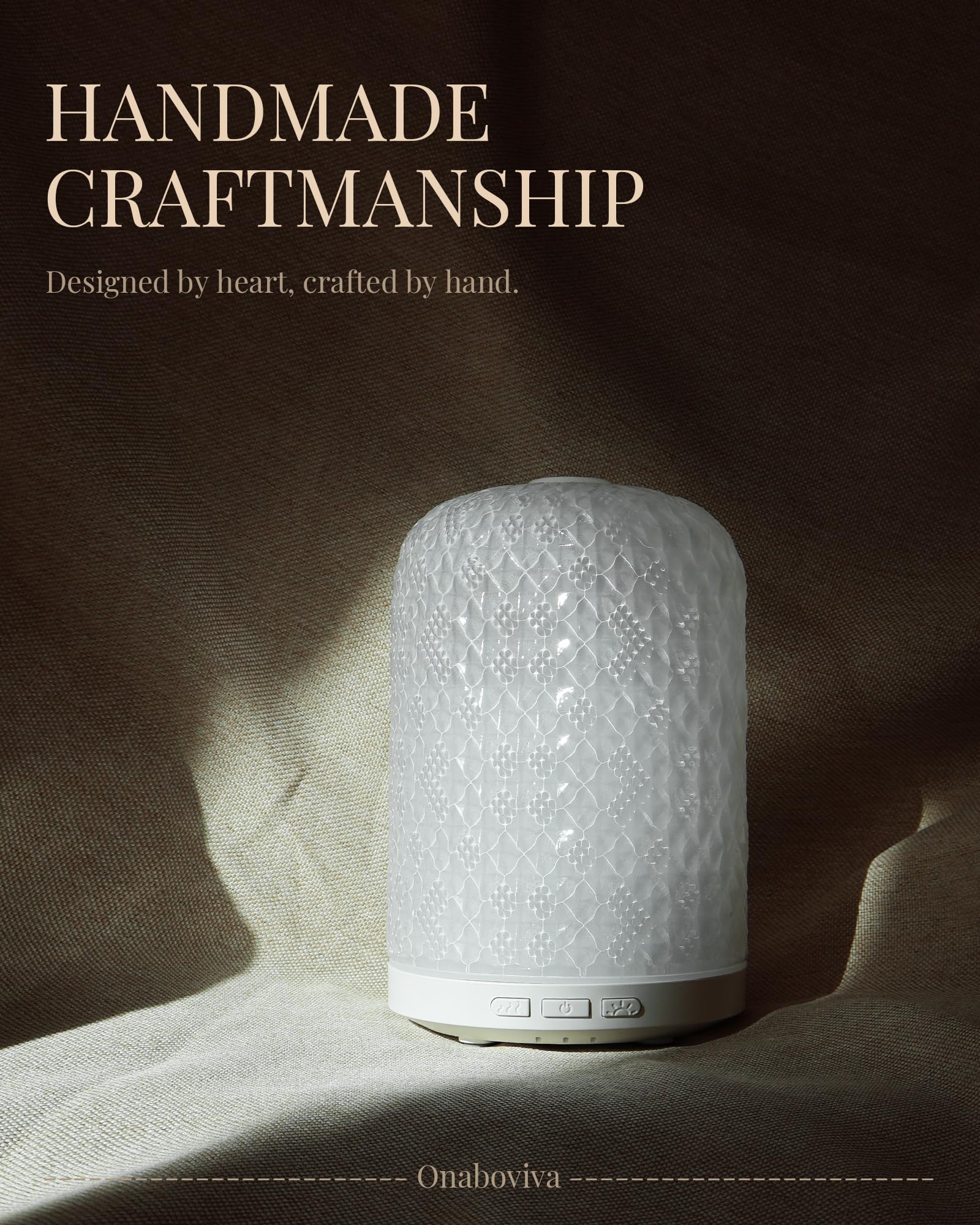 Onaboviva diffuser emits a gentle mist to support focus and calm moments