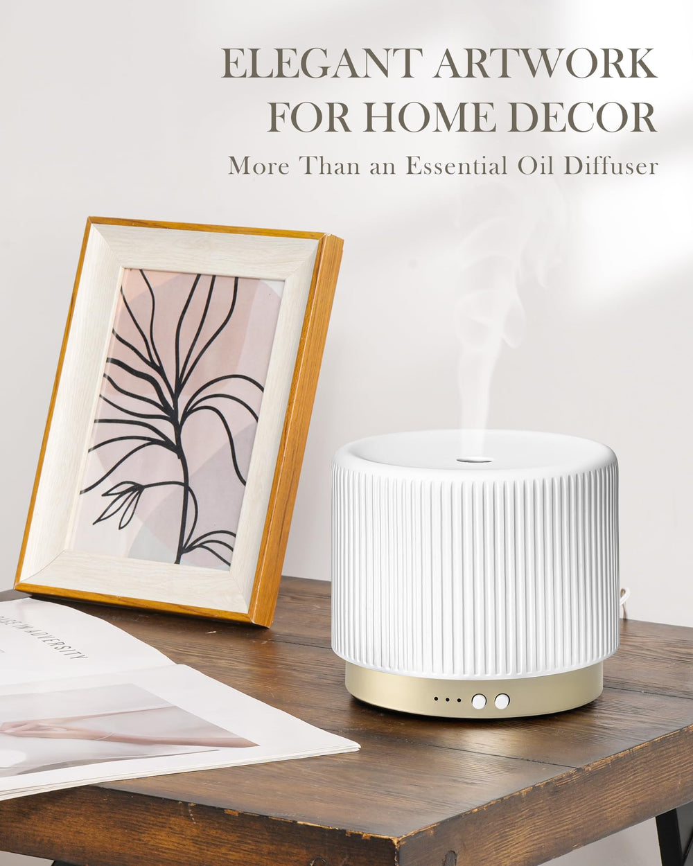 Nightlight function on the Onaboviva diffuser provides gentle glow and aroma.