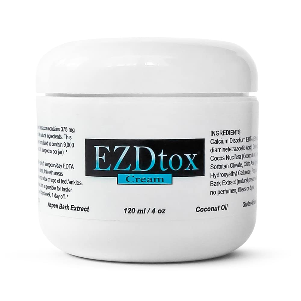 Ona's Natural EZDtox Cream jar ready for daily topical detox application.
