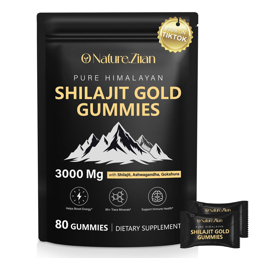 O NATURE . ZIRAN Shilajit Gummies bottle for convenient daily wellness.