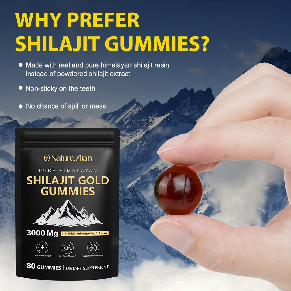 O NATURE . ZIRAN Shilajit Gummies gold mineral profile supports daily vitality.