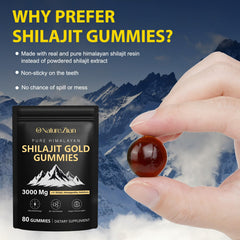 O NATURE . ZIRAN Shilajit Gummies gold mineral profile supports daily vitality.