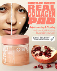 Close-up of One-day's you collagen pads showing gentle application and texture.