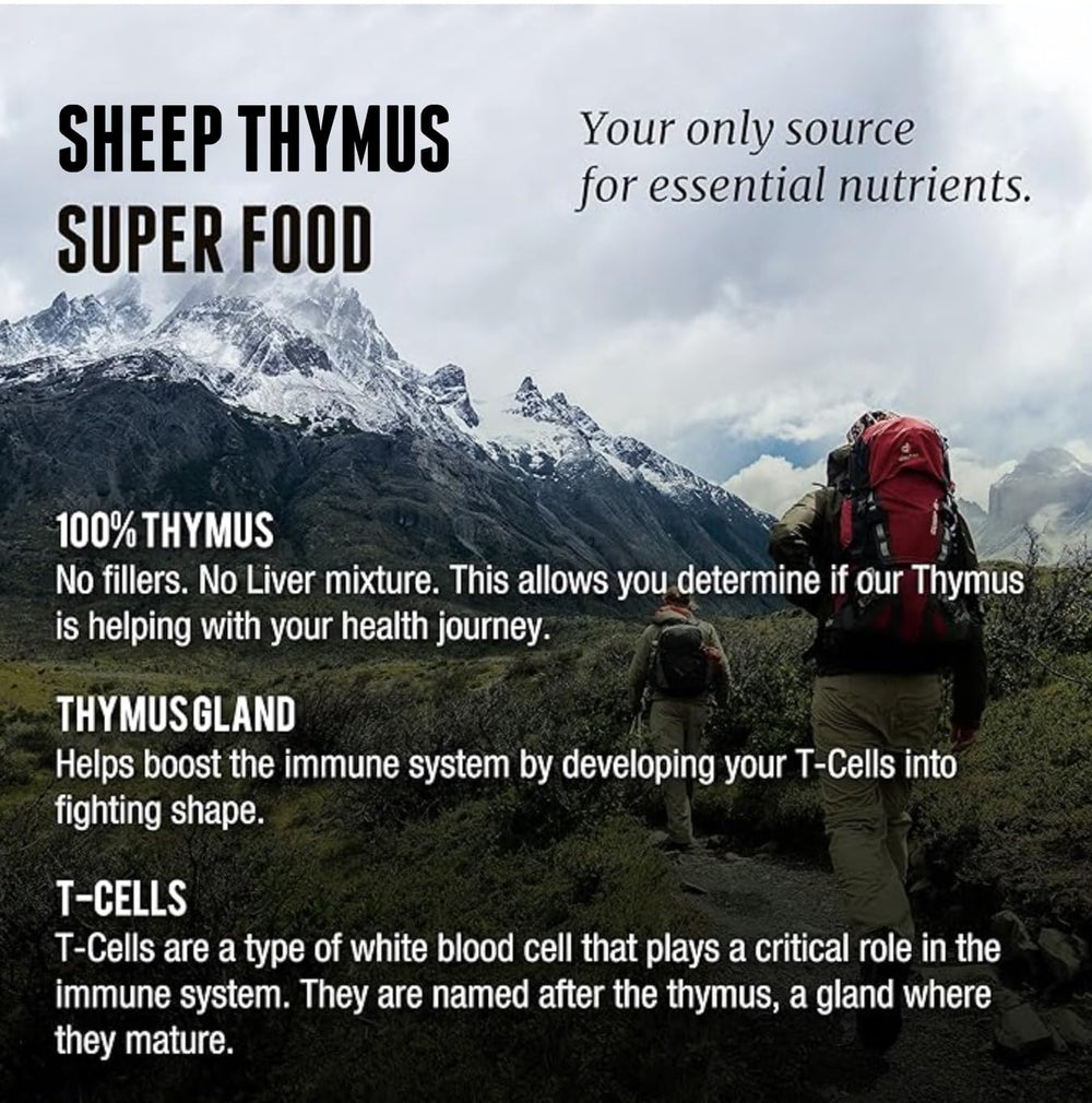 One Earth Health New Zealand grass-fed thymus product from pasture-raised cattle.