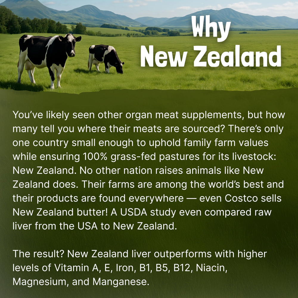 One Earth Health NZ pasture field highlights natural sourcing.