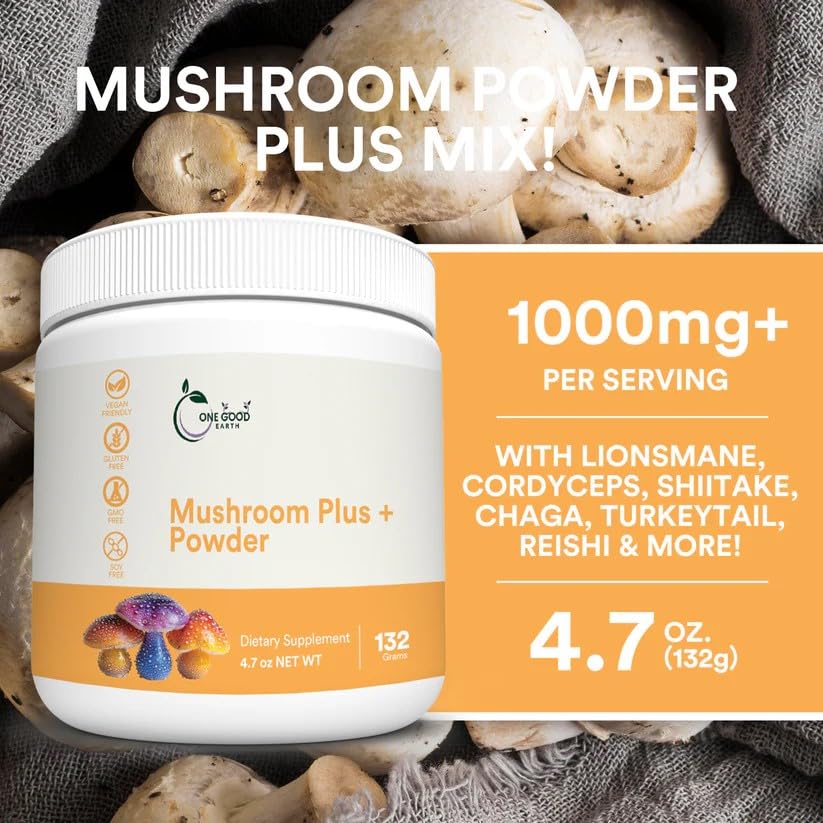 One Good Earth Mushroom Plus with Cordyceps for sustained energy