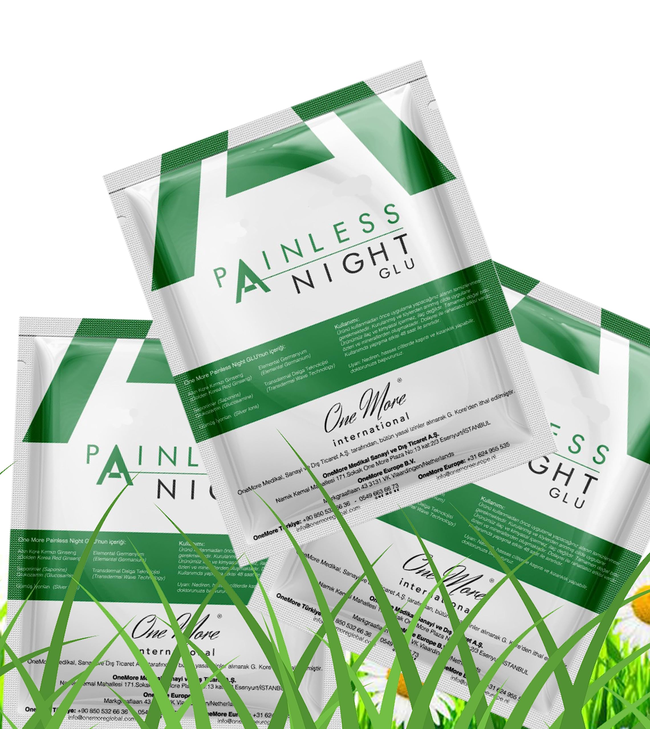 One More International Painless Night Glue uses silver ions for long-lasting patch performance