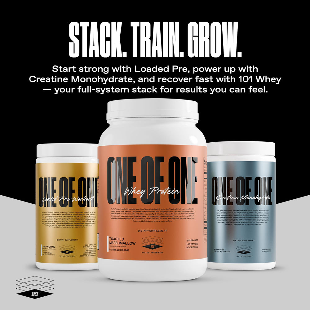 ONE OF ONE Creatine athlete in workout scene implies performance-focused training.