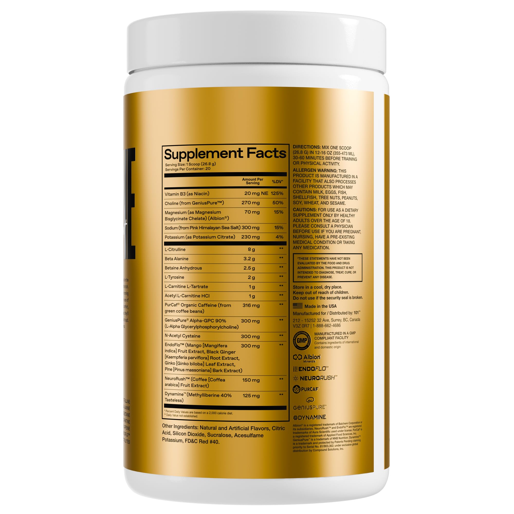 ONE OF ONE Loaded Pre-Workout Pink Burst bottle pour captures fast-dissolving chemistry
