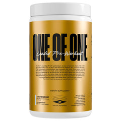 ONE OF ONE Loaded Pre-Workout Snow Cone bottle shows high-stim energy for workouts
