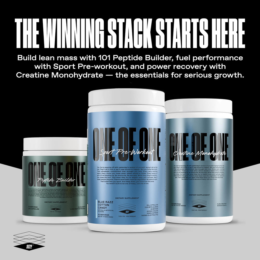 ONE OF ONE Sport Pre-Workout athlete in action captures focus and drive.