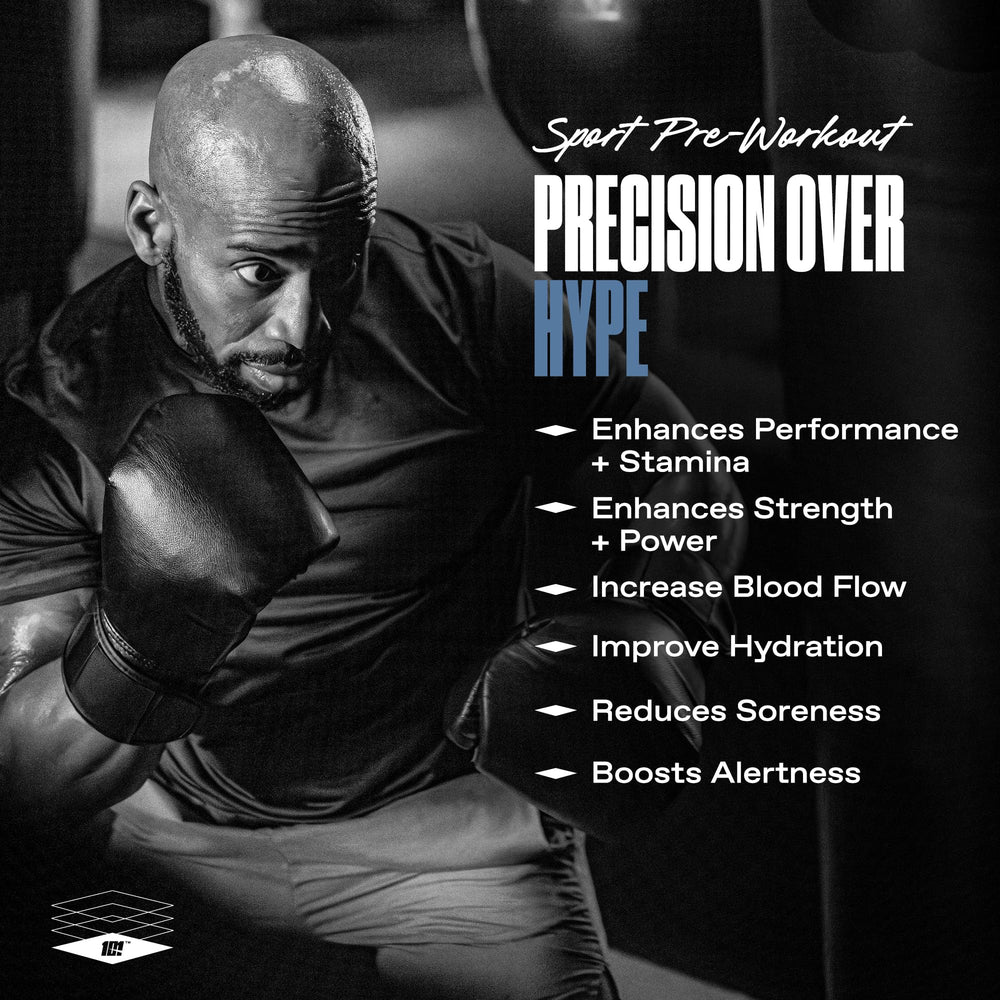 ONE OF ONE Sport Pre-Workout glass with ice ready to sip during sessions.