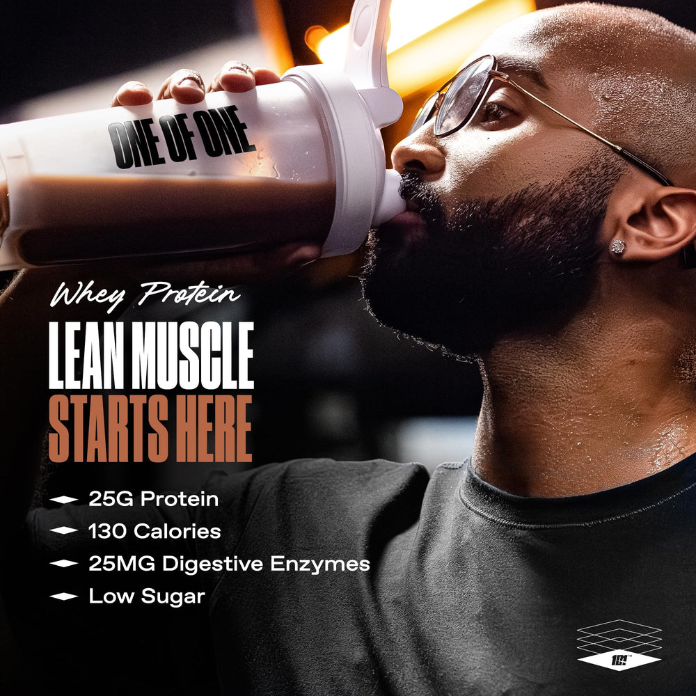 ONE OF ONE milk chocolate flavor pour offers indulgence with strong protein support.