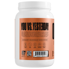 ONE OF ONE whey powder scoop shows accurate serving for quick shakes.