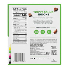 ONE Chocolate Almond Bliss bar closeup highlighting chocolate almond flavor