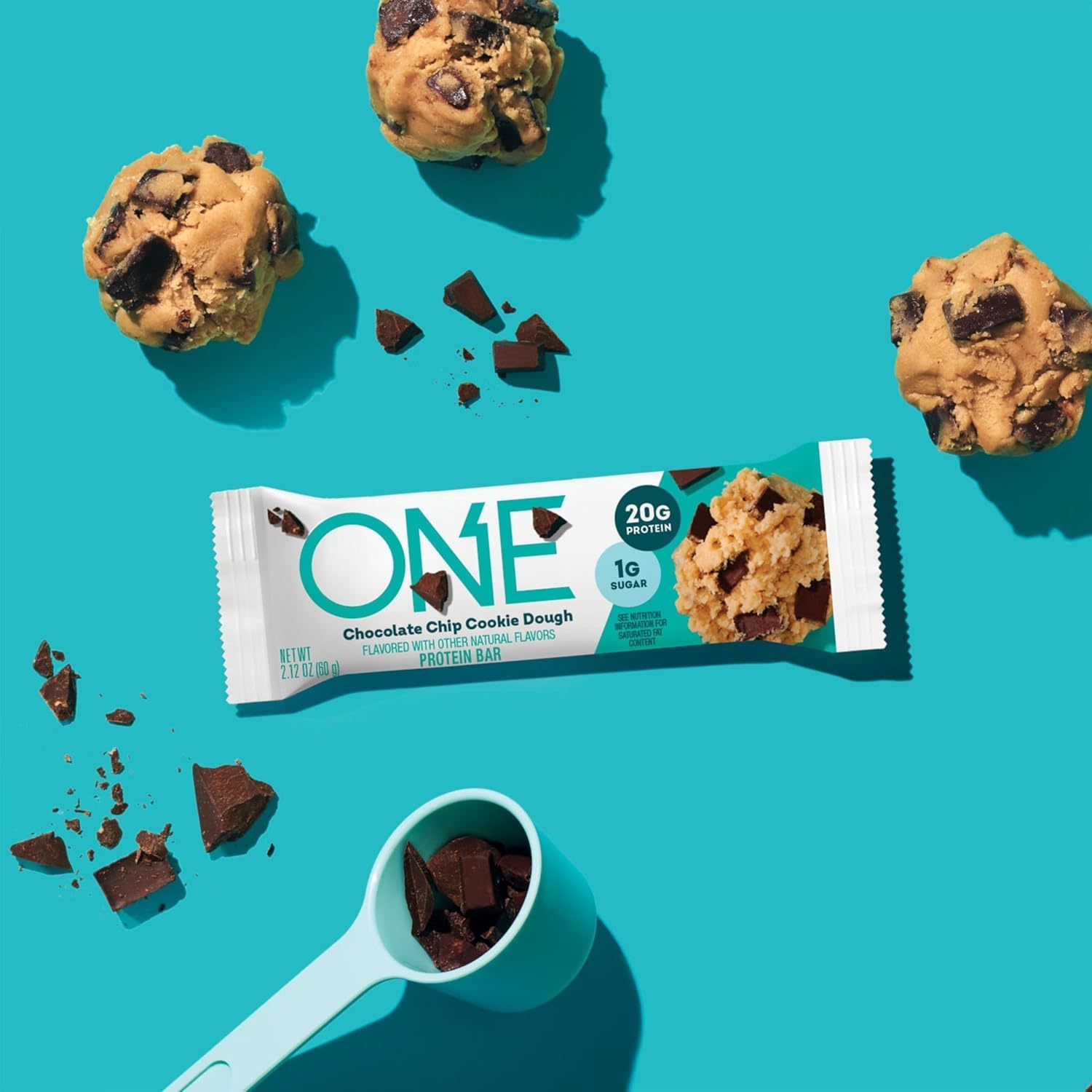 ONE Protein Bars gluten-free label on packaging, showcasing gluten-free feature