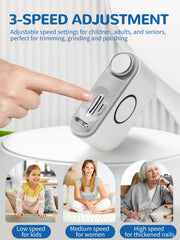 ONEDONE adjustable speed control enables versatile grooming