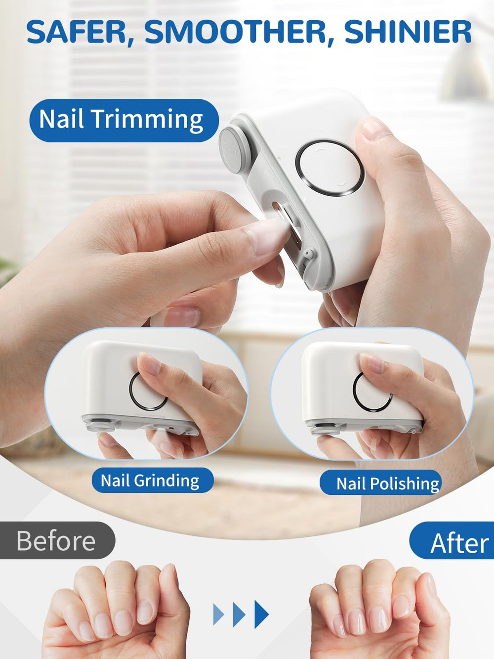 ONEDONE baby nail trimmer with recessed blades for gentle care