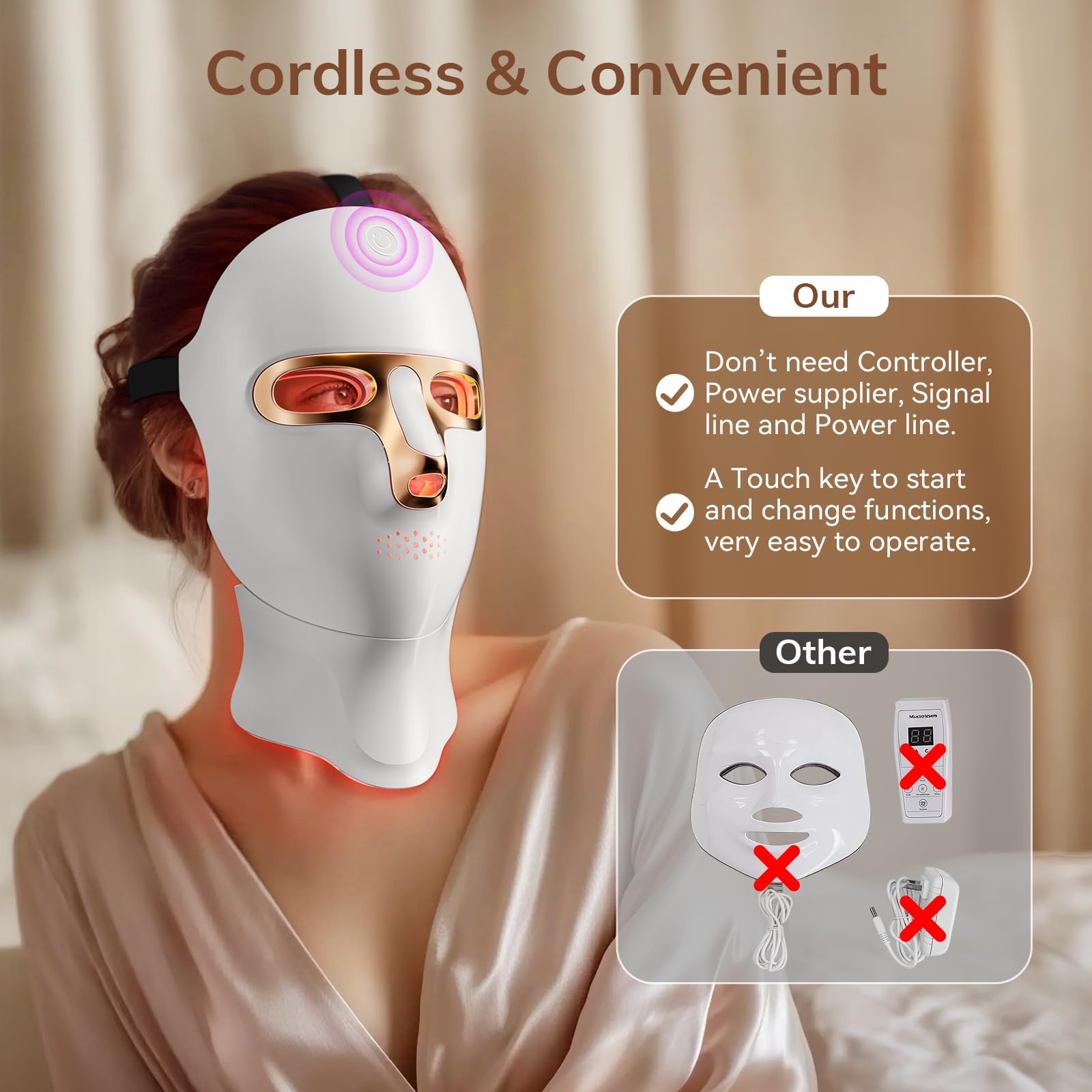 ONLUKY cordless design supports versatile use during yoga or travel.