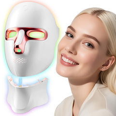 ONLUKY red light therapy mask for face with glowing 630 nm LEDs.