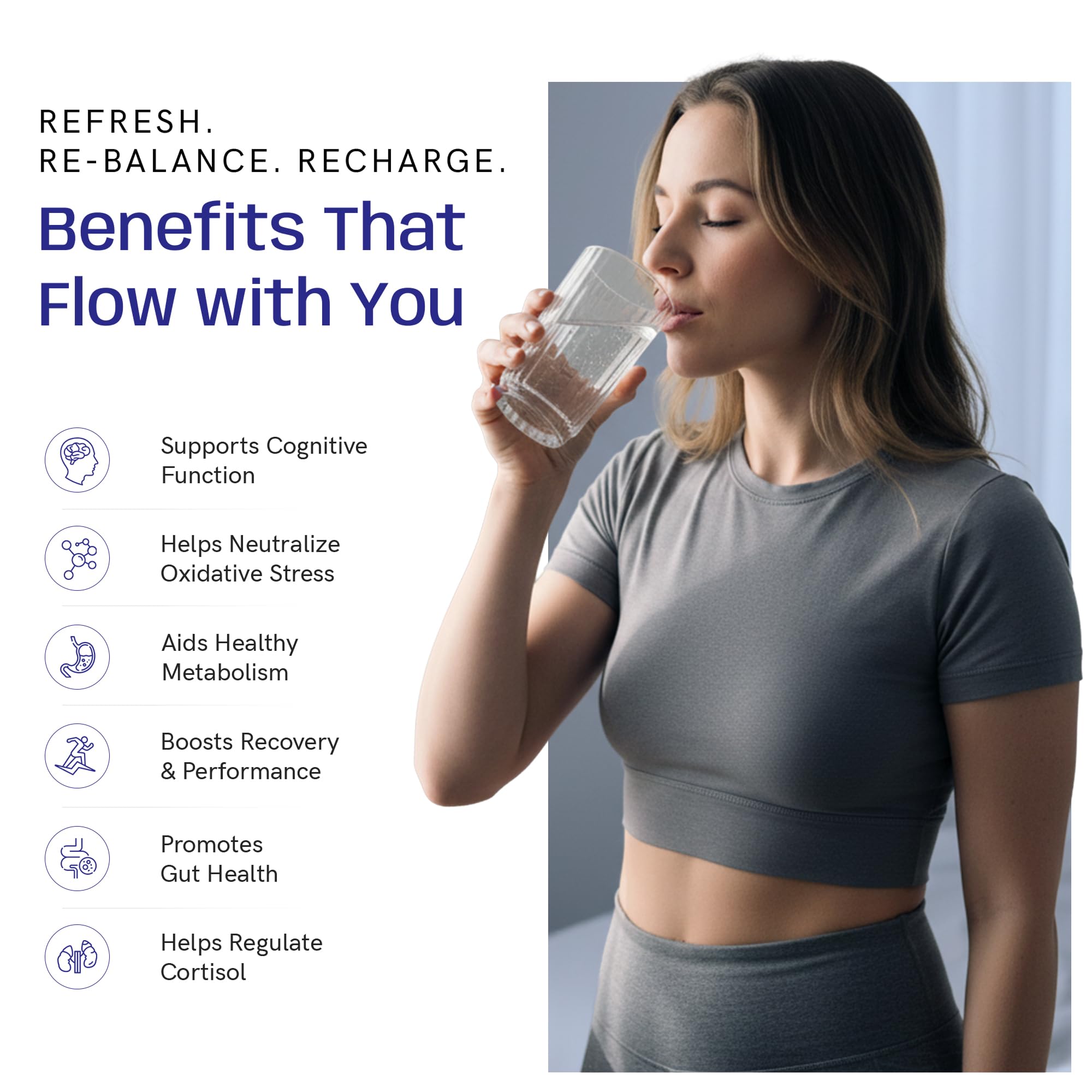 ONLY HUMAN H2 tablets with magnesium provide mineral-enhanced hydration during workouts.