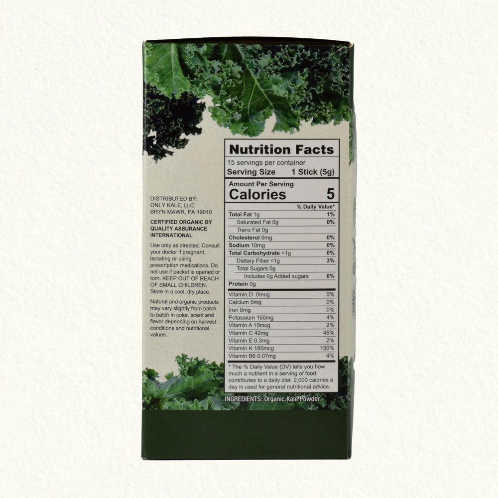 OnlyKale Kale Powder fresh packaging preserves potency and freshness.