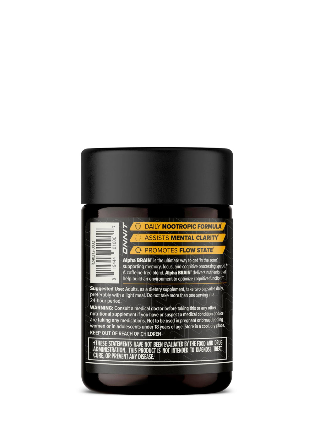 ONNIT Alpha Brain capsules close up for easy daily dosing