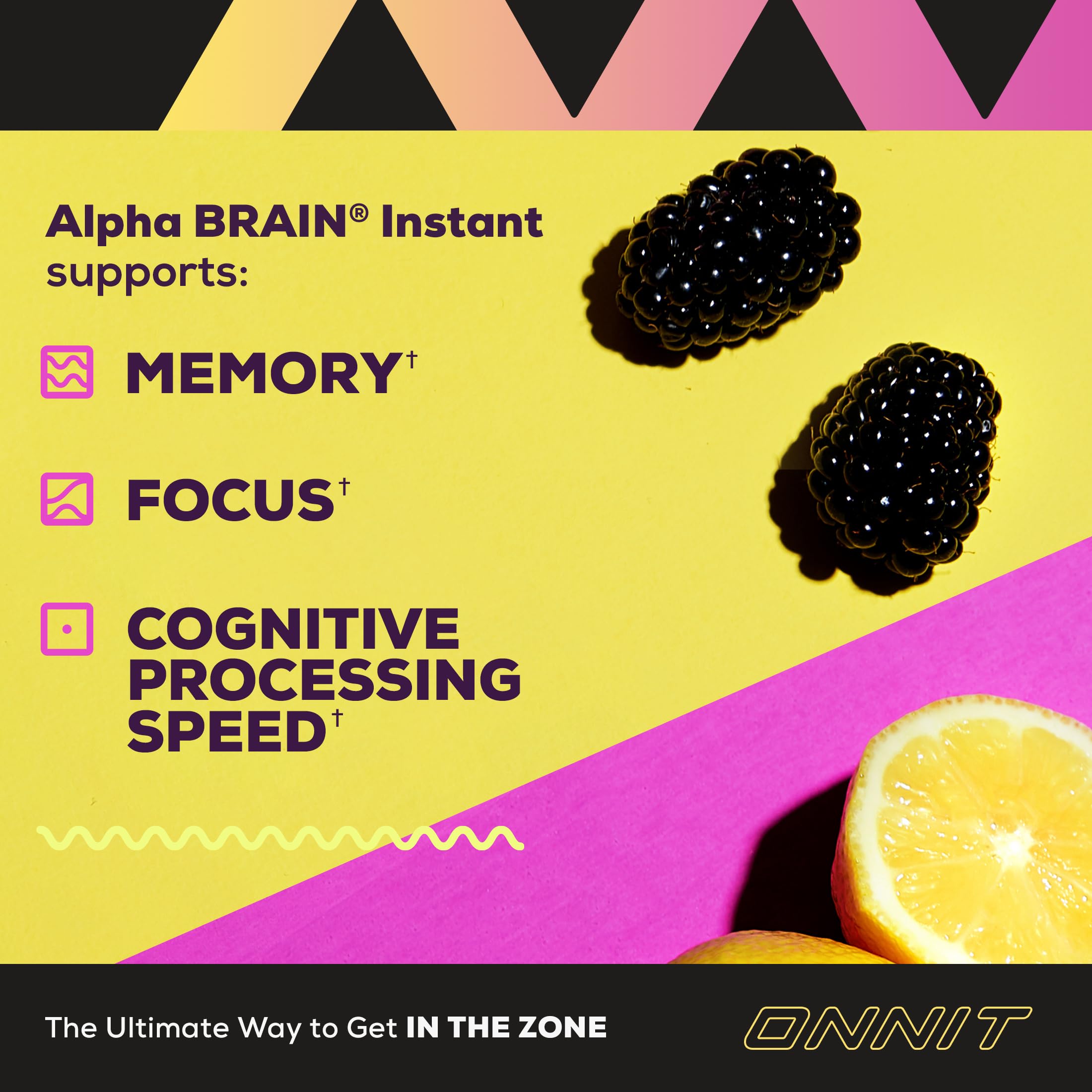 Travel pack of ONNIT Alpha Brain Instant for cognitive support anywhere.