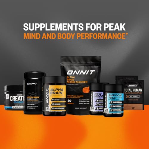 ONNIT Alpha Brain Neuro Gummies desk setup implies quick cognitive support between tasks.