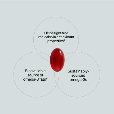 Astaxanthin-rich ONNIT Krill Oil capsule image suggesting antioxidant benefits