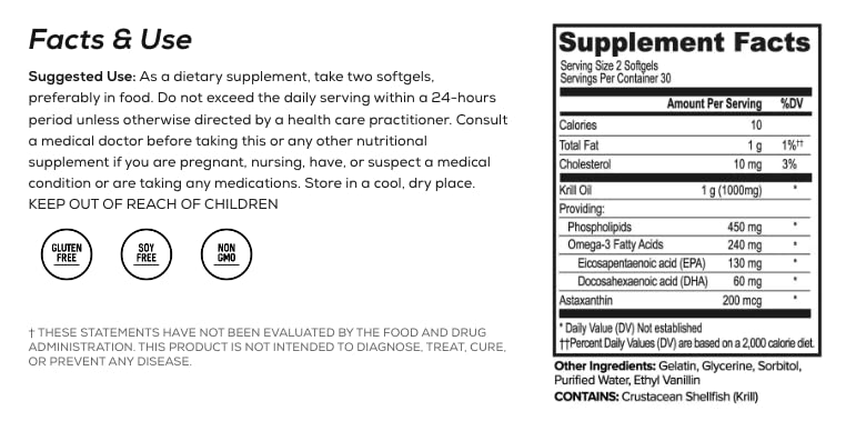Close-up of ONNIT Krill Oil capsules for easy swallowing