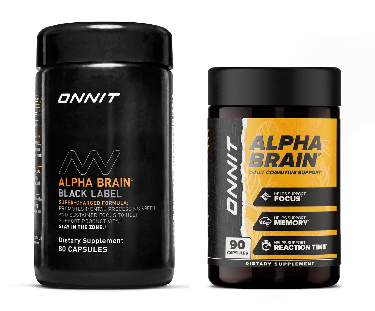 ONNIT Cognitive Performance Bundle alpha brain bundle hero—focus-enhancing supplements.