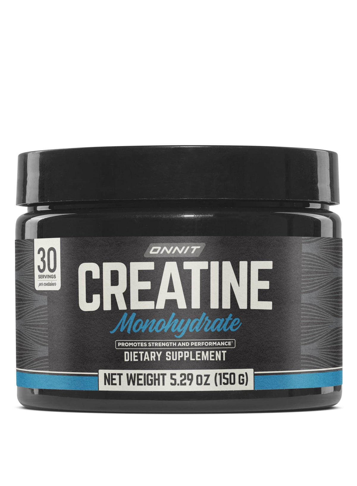 ONNIT Creatine Monohydrate powder jar shows premium packaging for muscle support