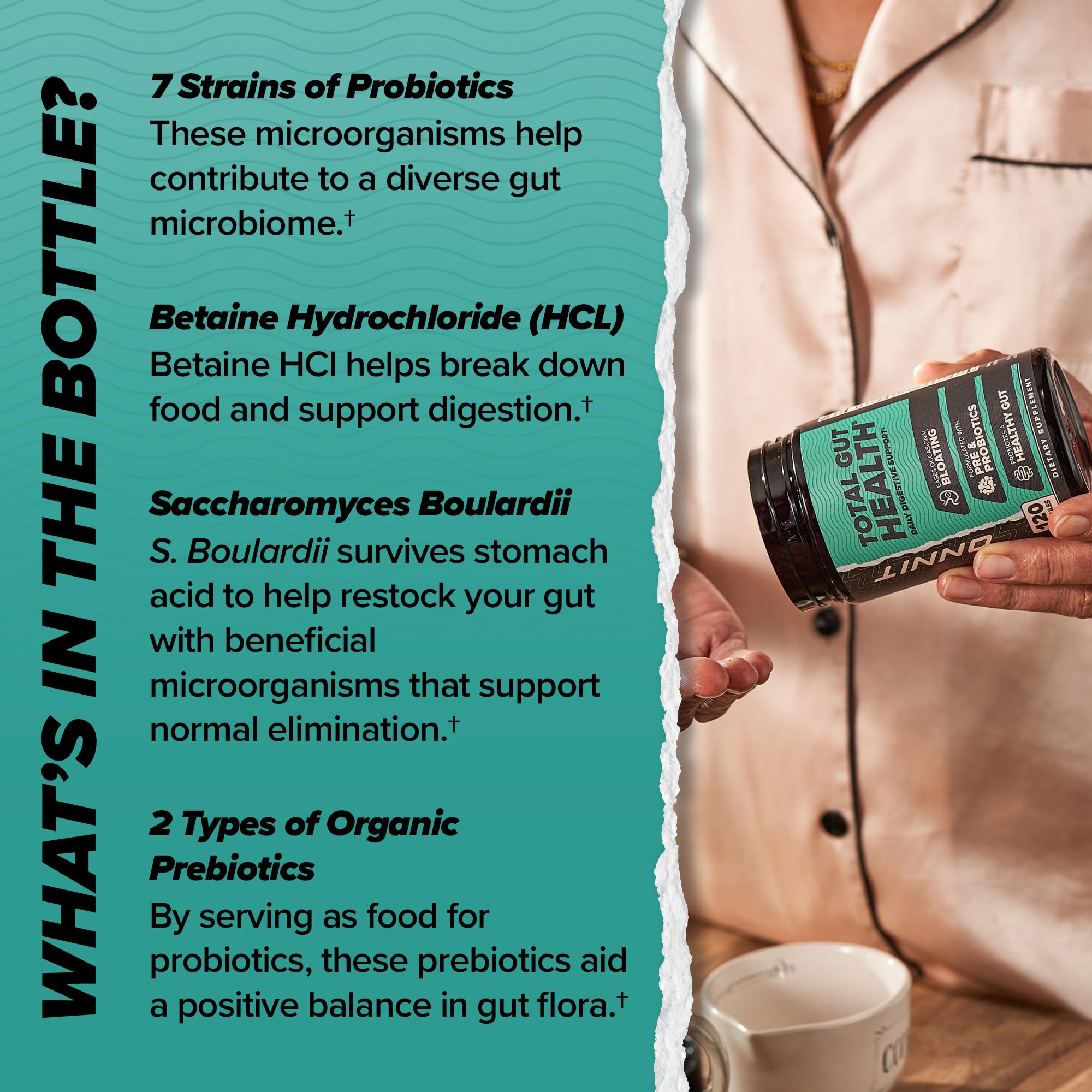 ONNIT Total Gut Health box front ready for travel and meals