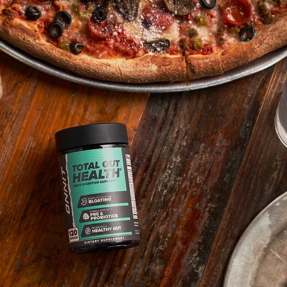 ONNIT Total Gut Health capsules ready for daily use with meals