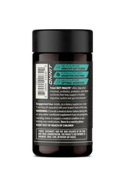 Close up of ONNIT Total Gut Health digestive enzymes blend on the label