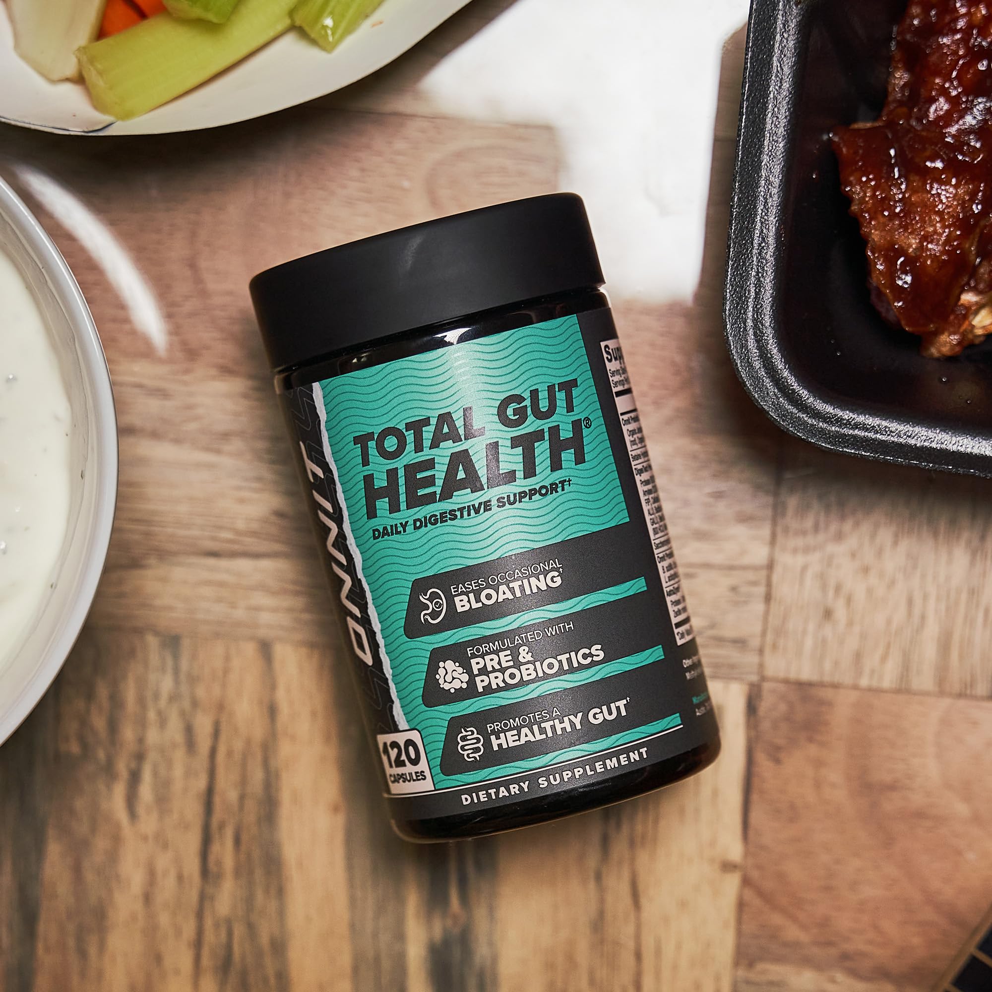 Travel friendly packaging for ONNIT Total Gut Health on the go