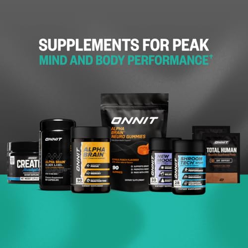 ONNIT Total Human cognition-focused capsules for clearer focus.