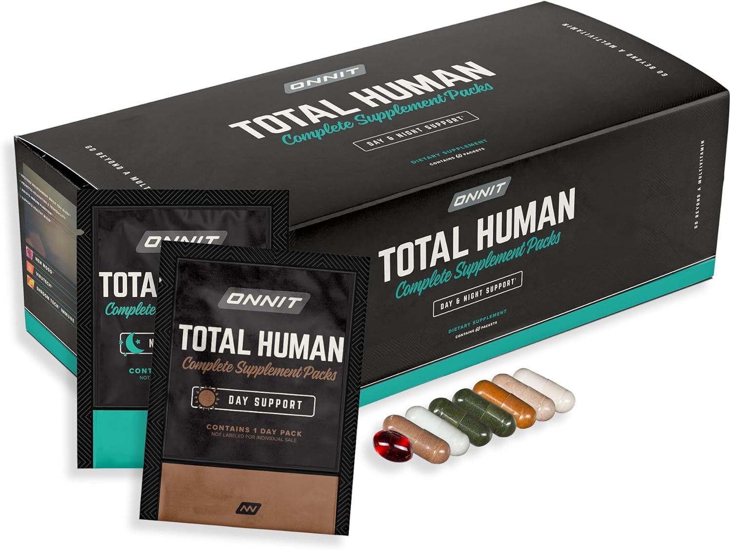 ONNIT Total Human Day Pack box for daytime energy and focus.